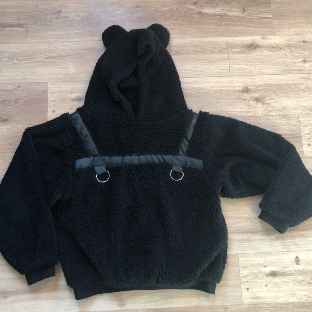 Club Exx Bondage Bear Faux Fur Hoodie